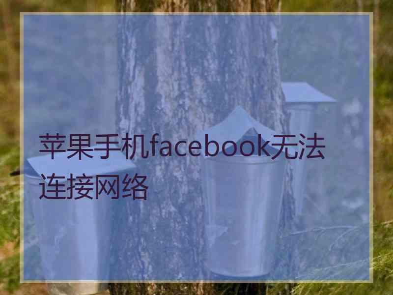 苹果手机facebook无法连接网络