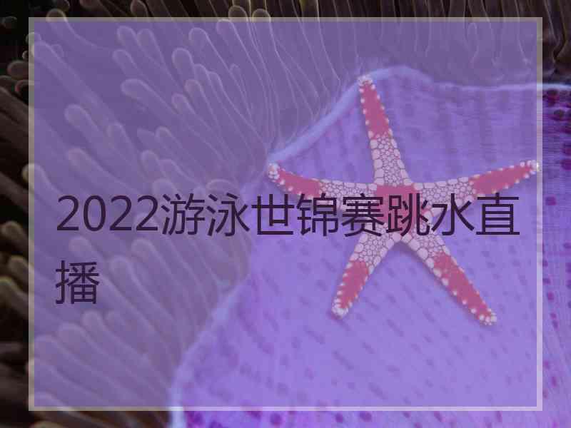 2022游泳世锦赛跳水直播