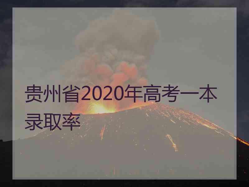 贵州省2020年高考一本录取率