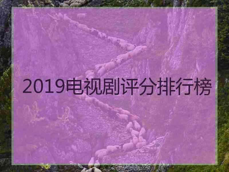 2019电视剧评分排行榜