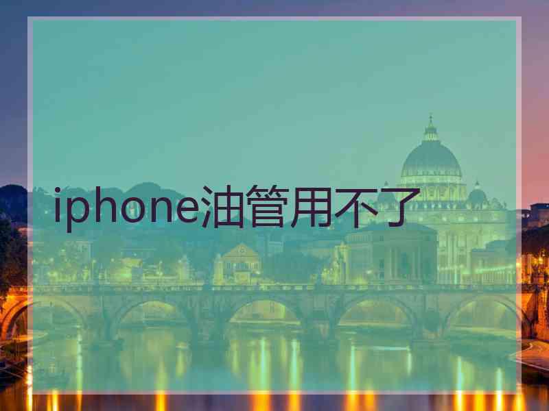 iphone油管用不了