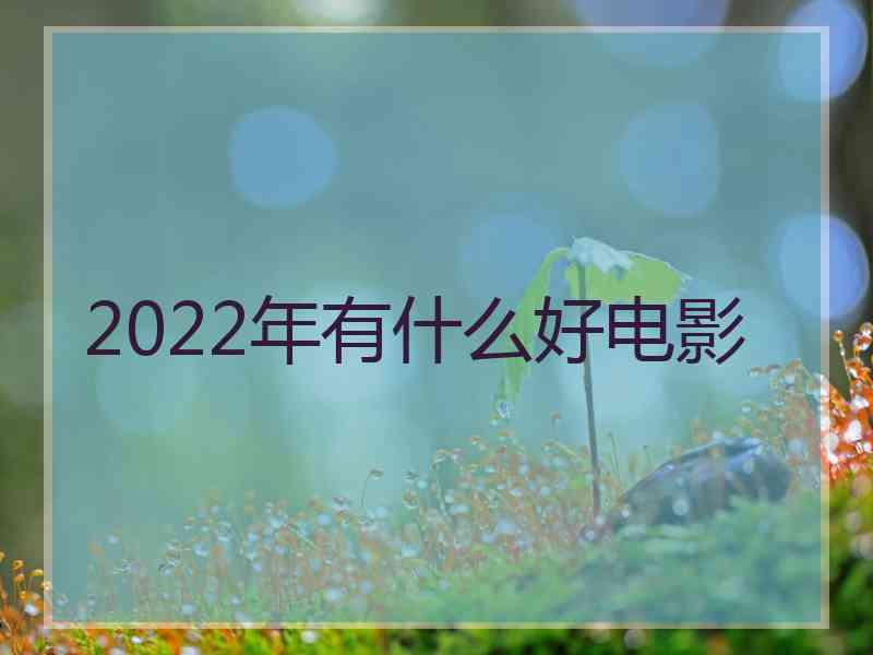 2022年有什么好电影