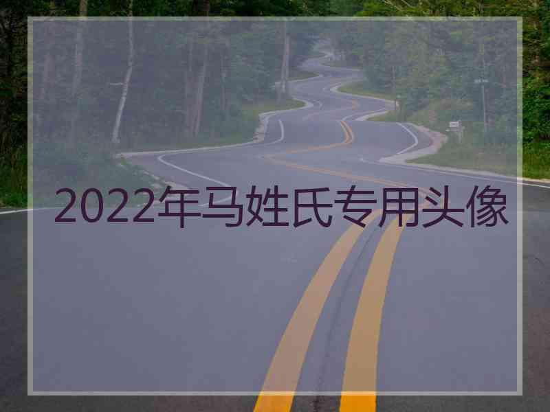 2022年马姓氏专用头像