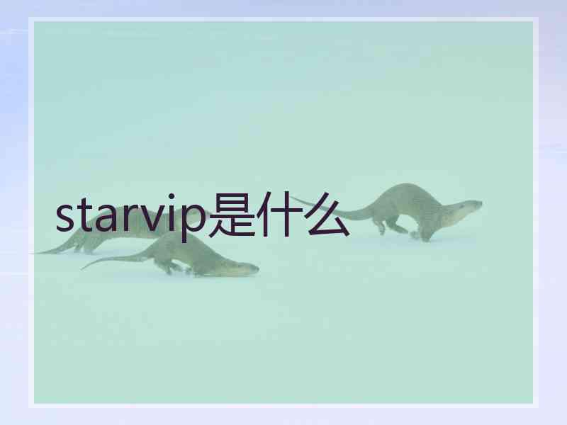 starvip是什么