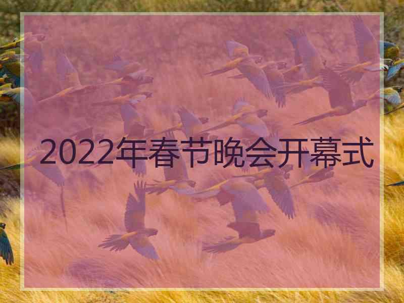 2022年春节晚会开幕式