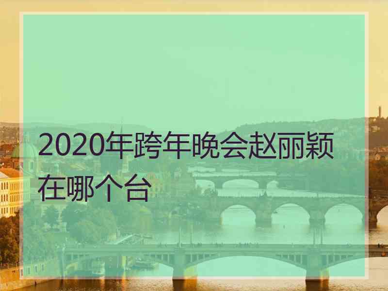 2020年跨年晚会赵丽颖在哪个台