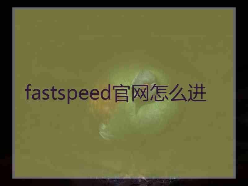 fastspeed官网怎么进