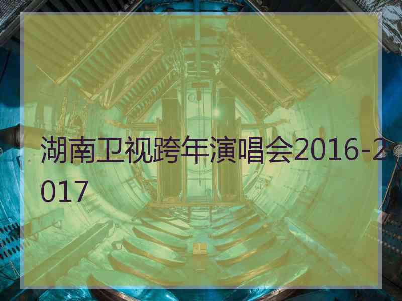 湖南卫视跨年演唱会2016-2017