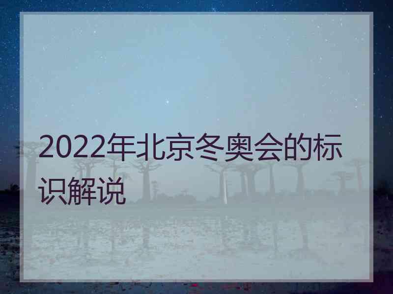 2022年北京冬奥会的标识解说