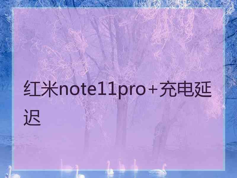 红米note11pro+充电延迟