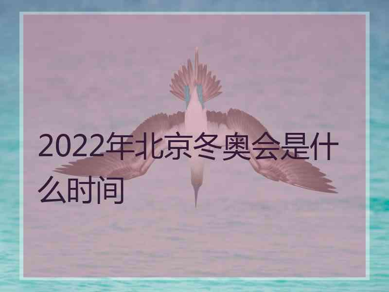 2022年北京冬奥会是什么时间