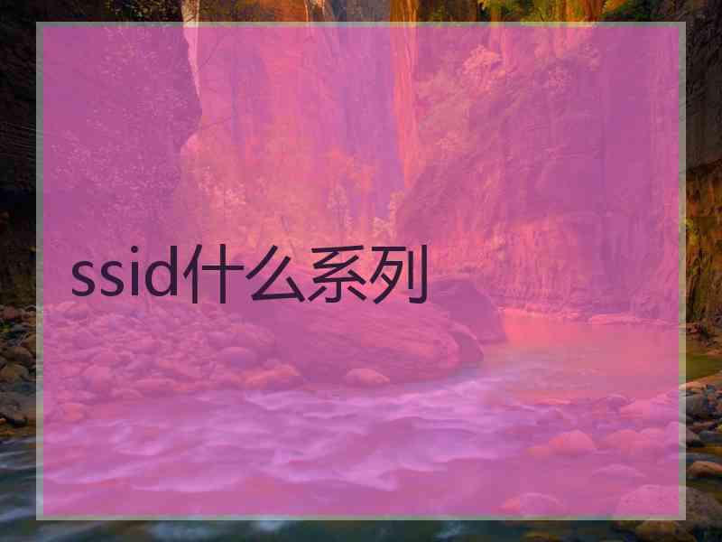 ssid什么系列