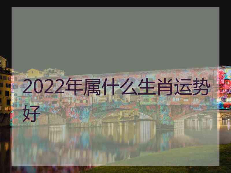 2022年属什么生肖运势好