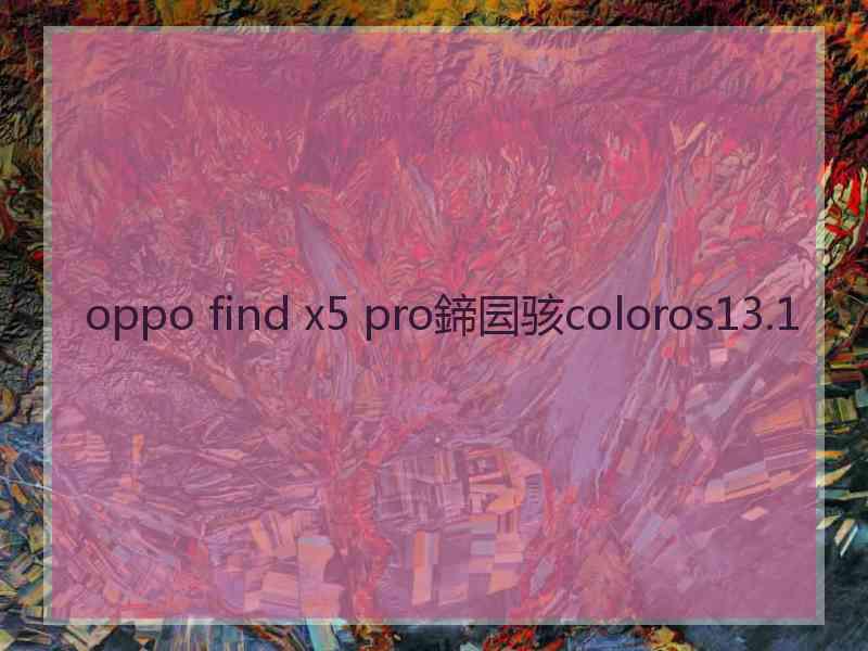 oppo find x5 pro鍗囩骇coloros13.1