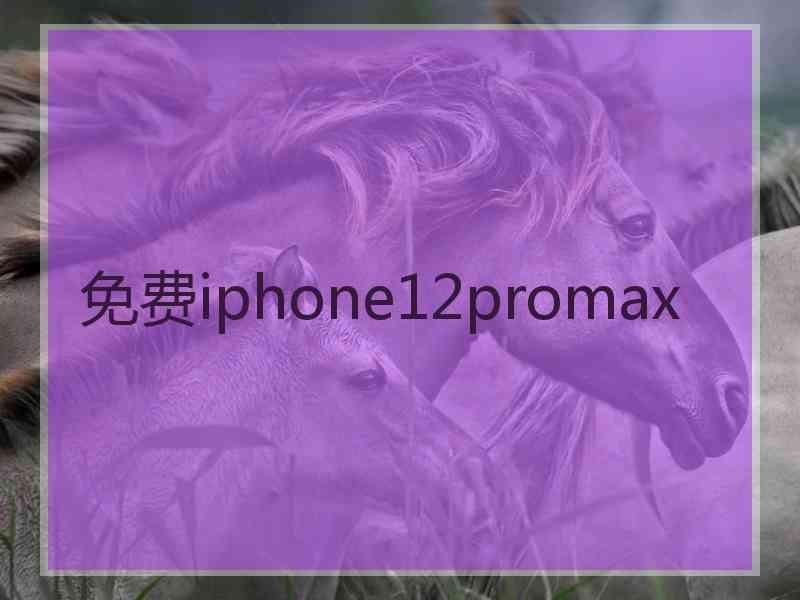 免费iphone12promax