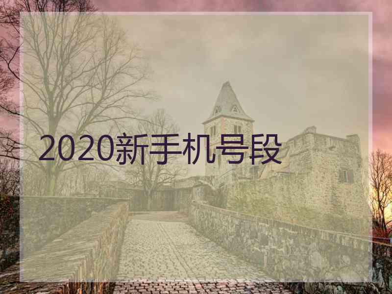 2020新手机号段