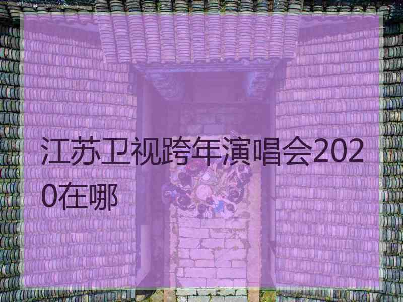 江苏卫视跨年演唱会2020在哪