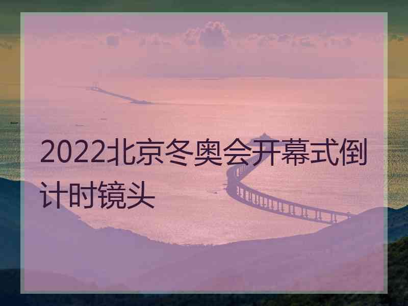 2022北京冬奥会开幕式倒计时镜头