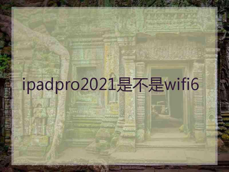 ipadpro2021是不是wifi6