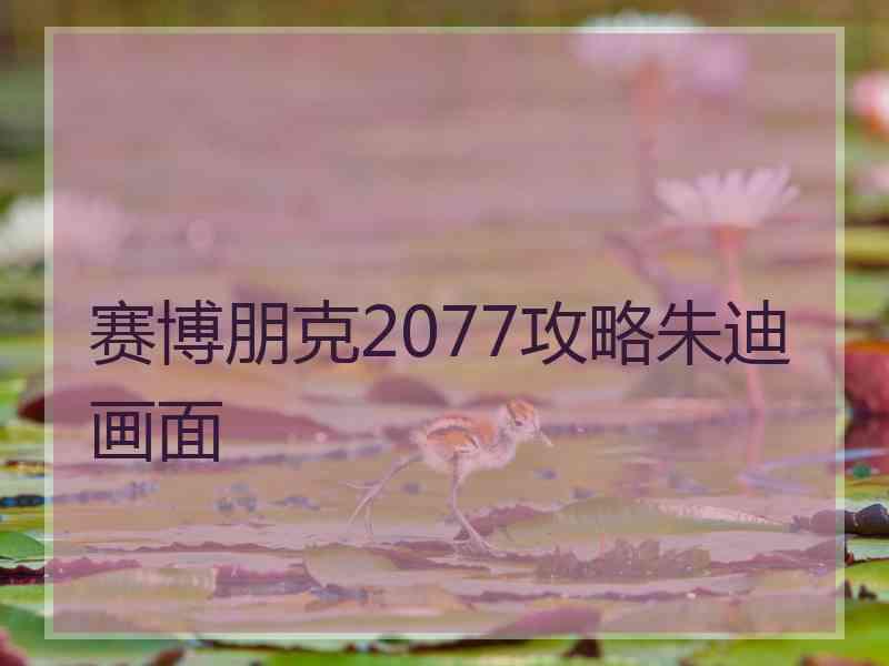 赛博朋克2077攻略朱迪画面