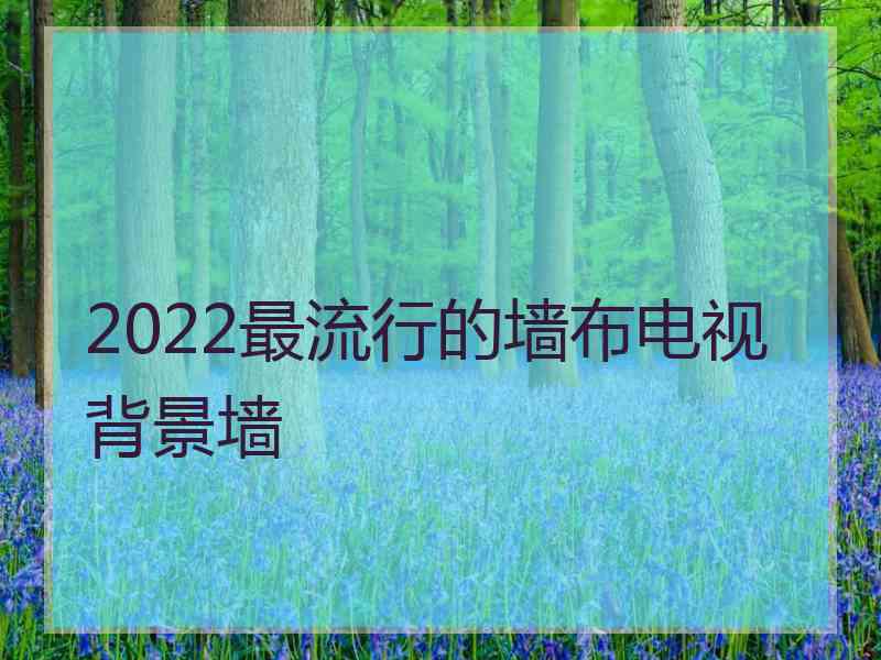 2022最流行的墙布电视背景墙