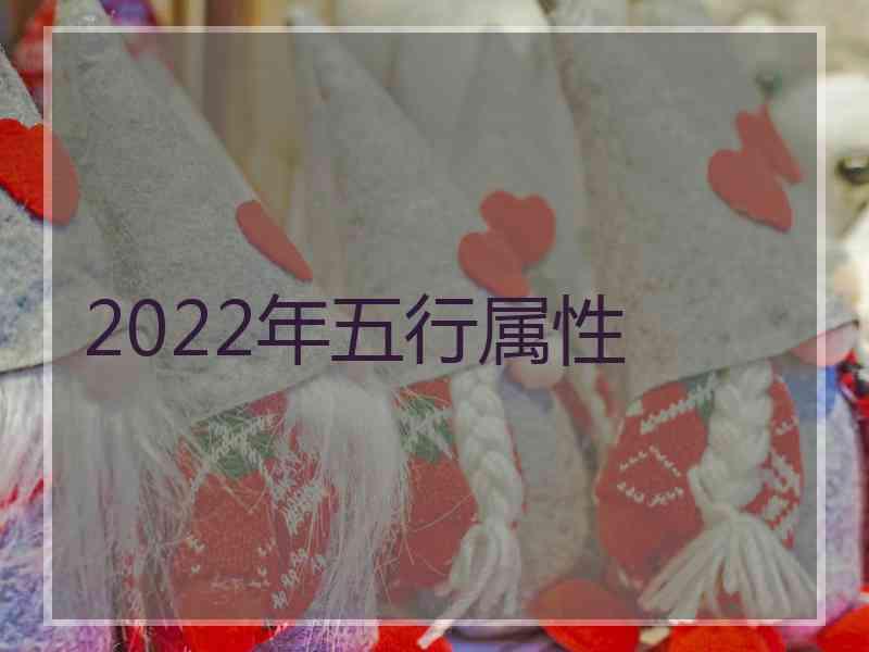 2022年五行属性