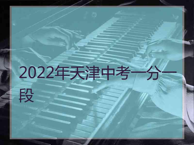 2022年天津中考一分一段