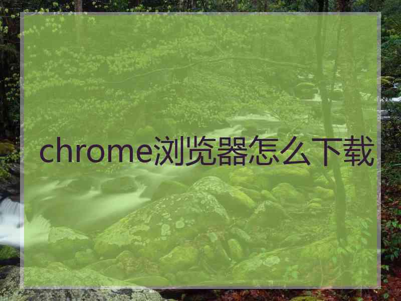 chrome浏览器怎么下载