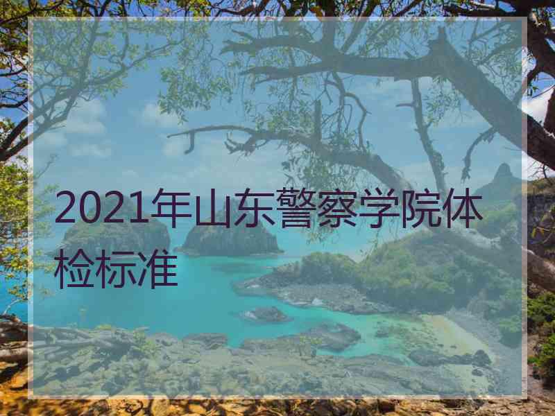 2021年山东警察学院体检标准