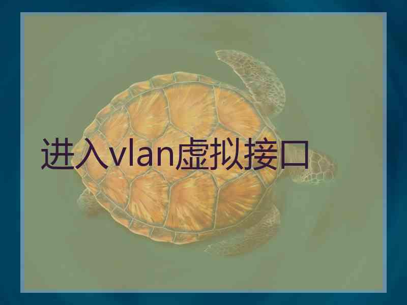 进入vlan虚拟接口