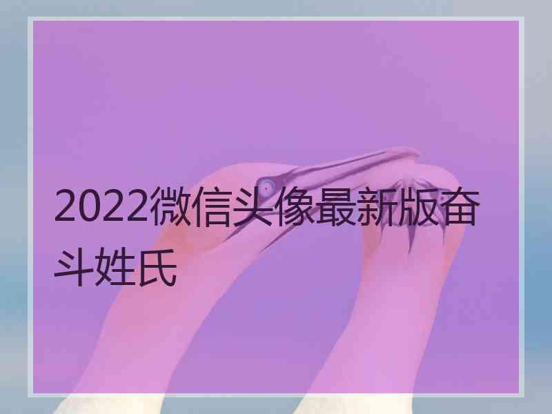 2022微信头像最新版奋斗姓氏