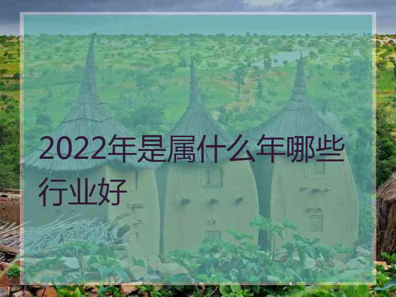 2022年是属什么年哪些行业好