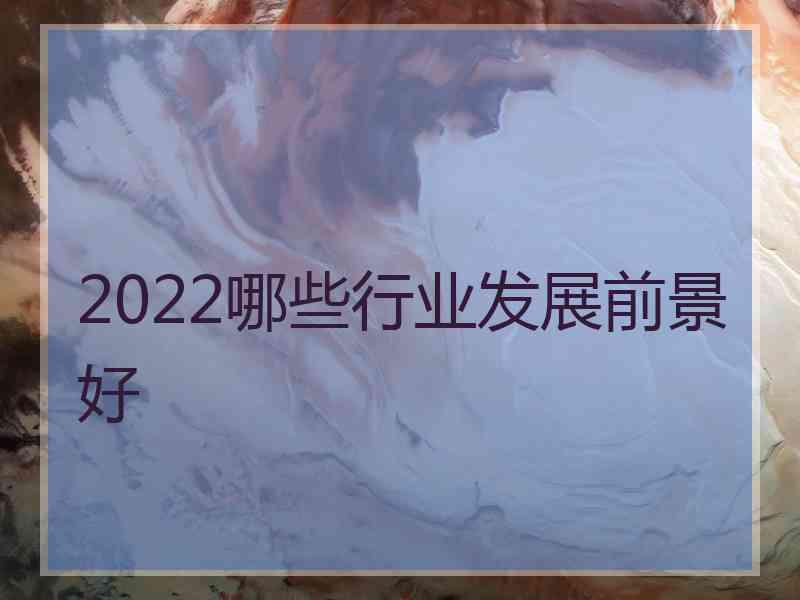 2022哪些行业发展前景好