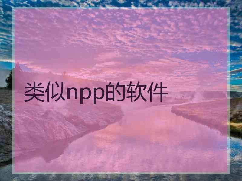 类似npp的软件