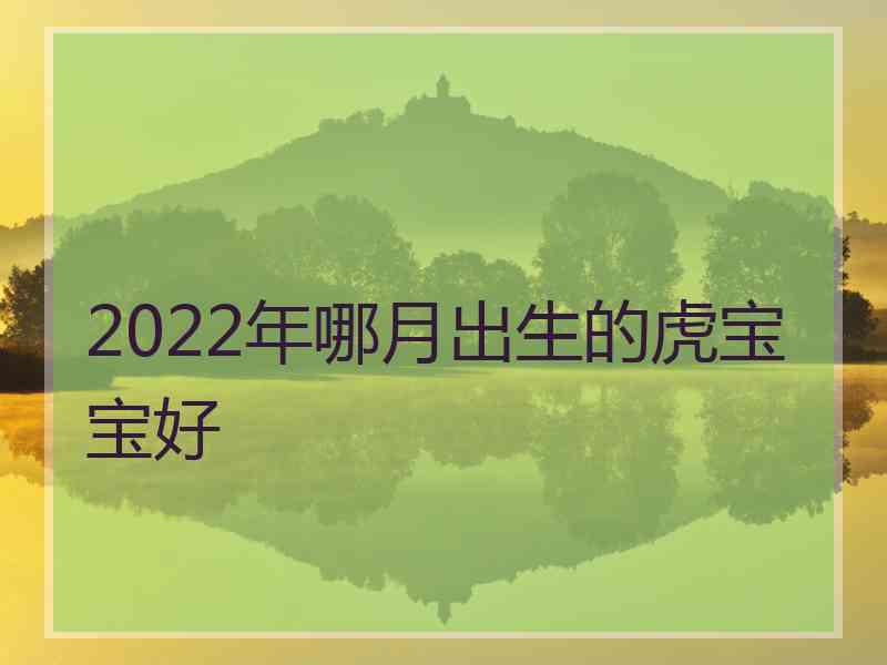 2022年哪月出生的虎宝宝好