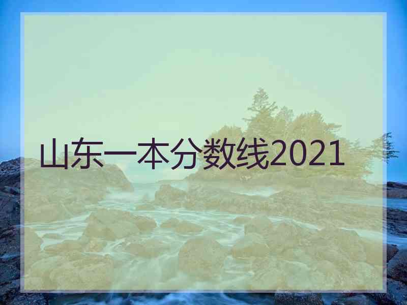 山东一本分数线2021