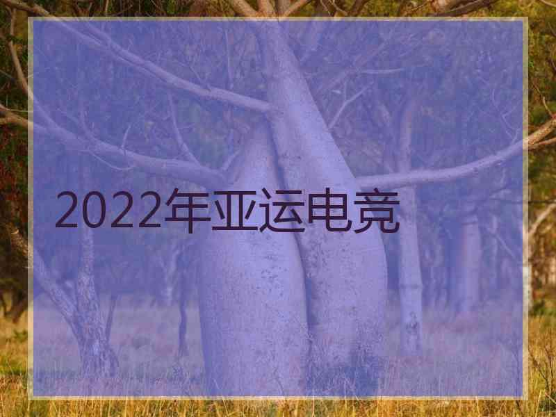 2022年亚运电竞