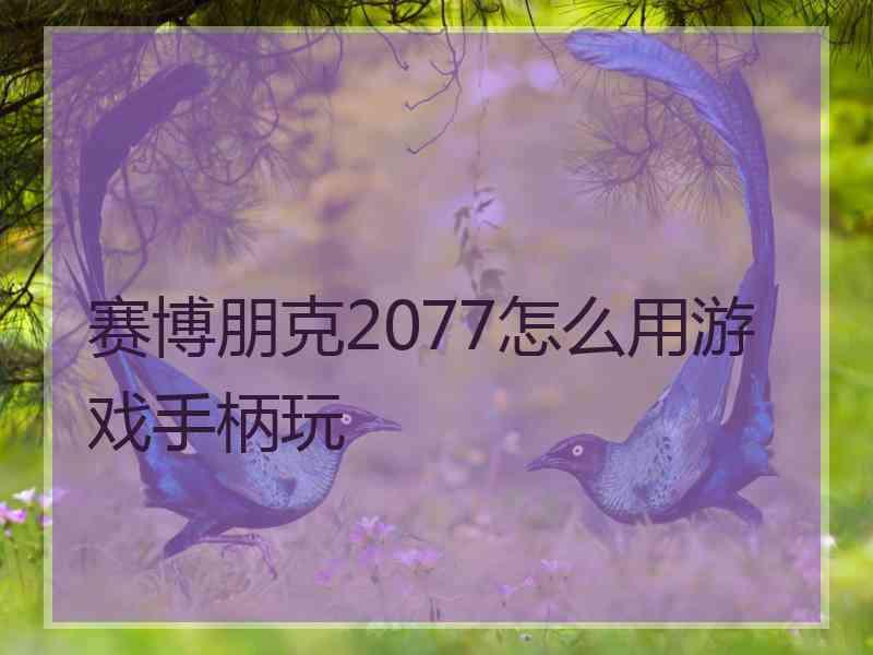 赛博朋克2077怎么用游戏手柄玩