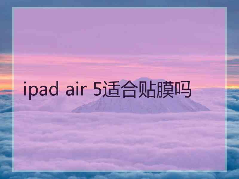 ipad air 5适合贴膜吗