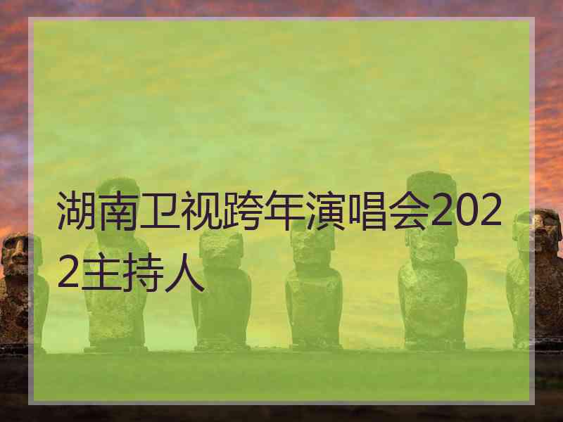 湖南卫视跨年演唱会2022主持人