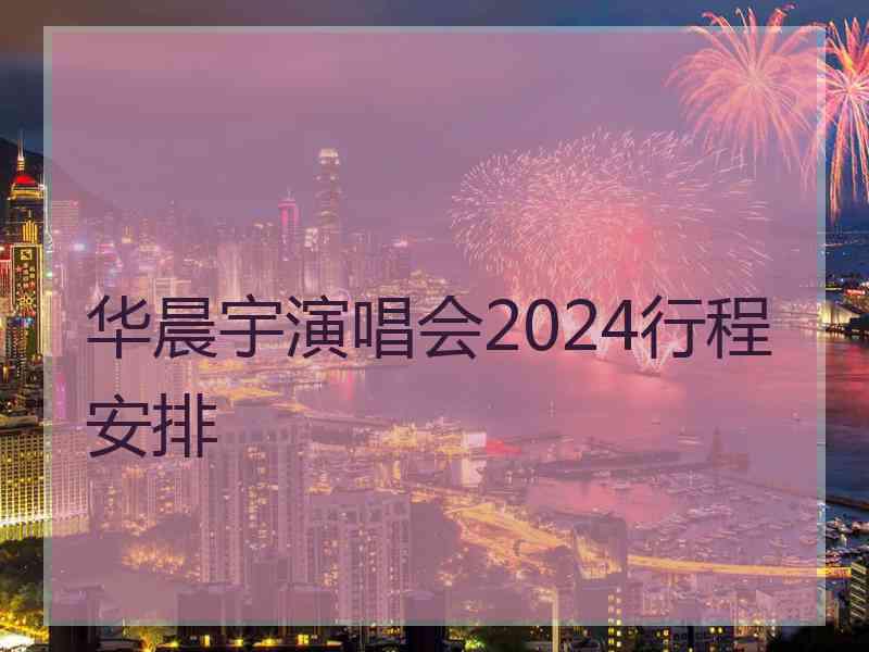 华晨宇演唱会2024行程安排