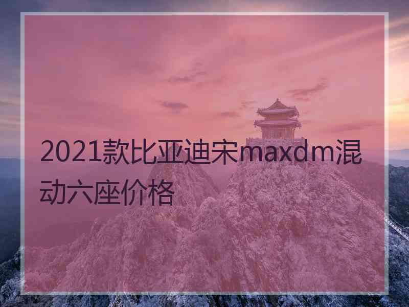 2021款比亚迪宋maxdm混动六座价格