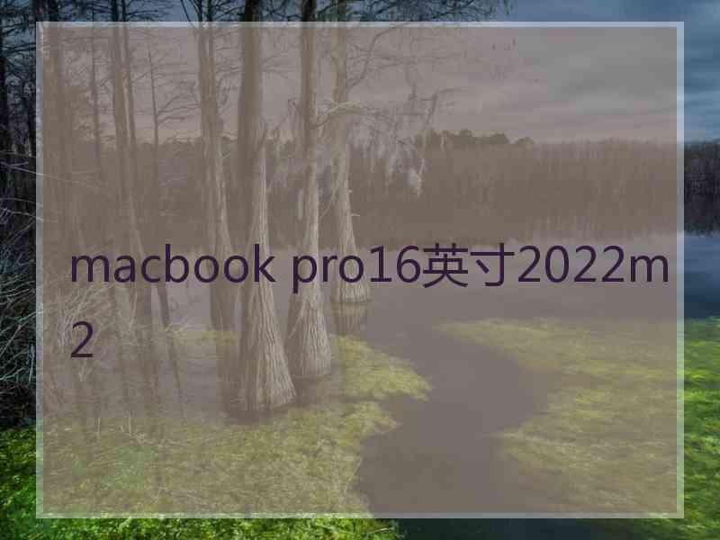 macbook pro16英寸2022m2