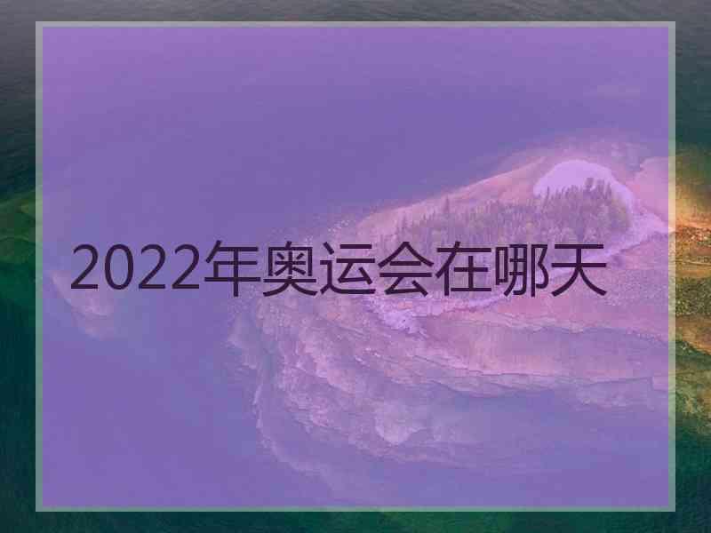 2022年奥运会在哪天