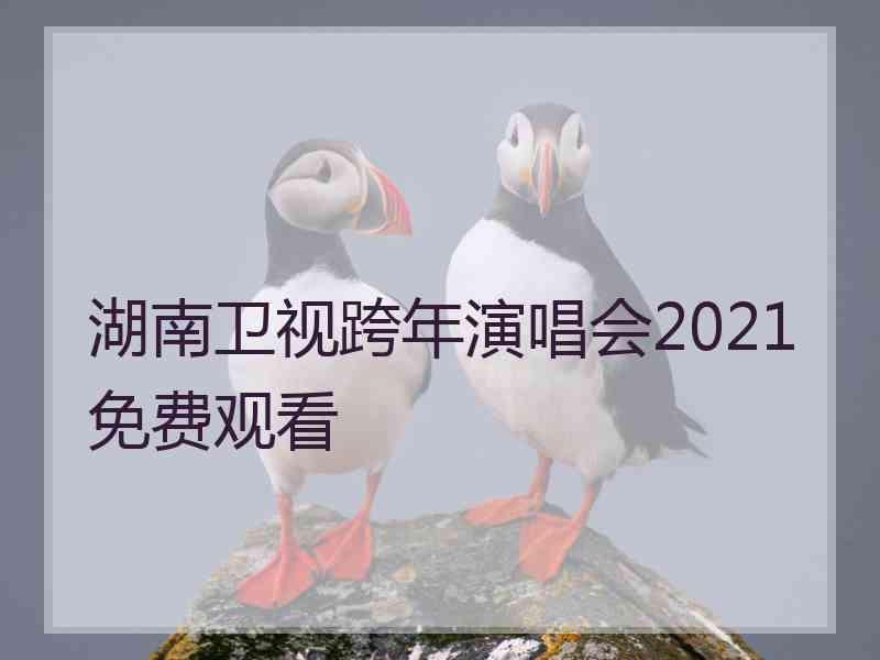 湖南卫视跨年演唱会2021免费观看