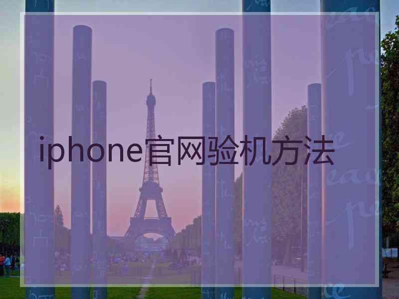 iphone官网验机方法