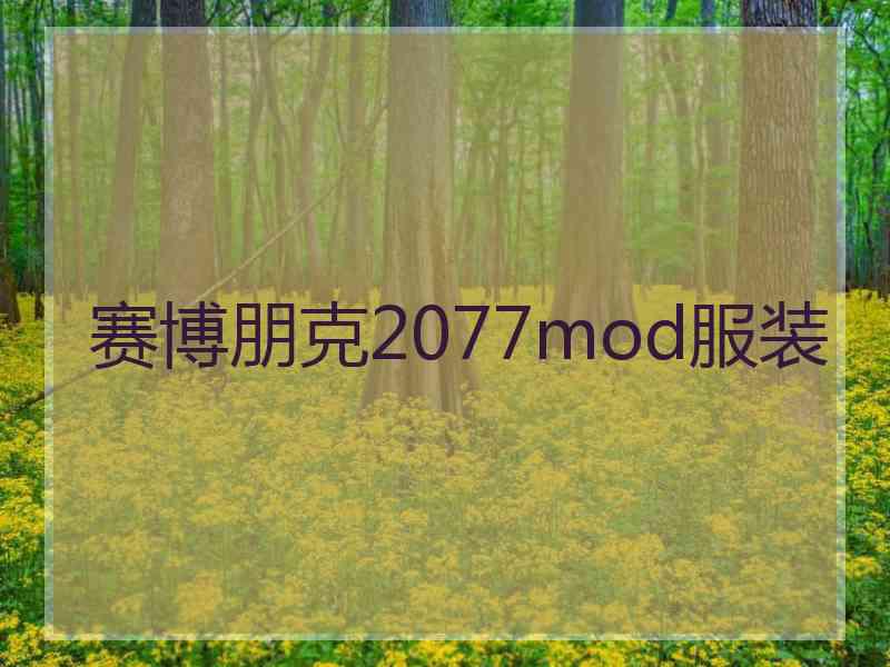 赛博朋克2077mod服装