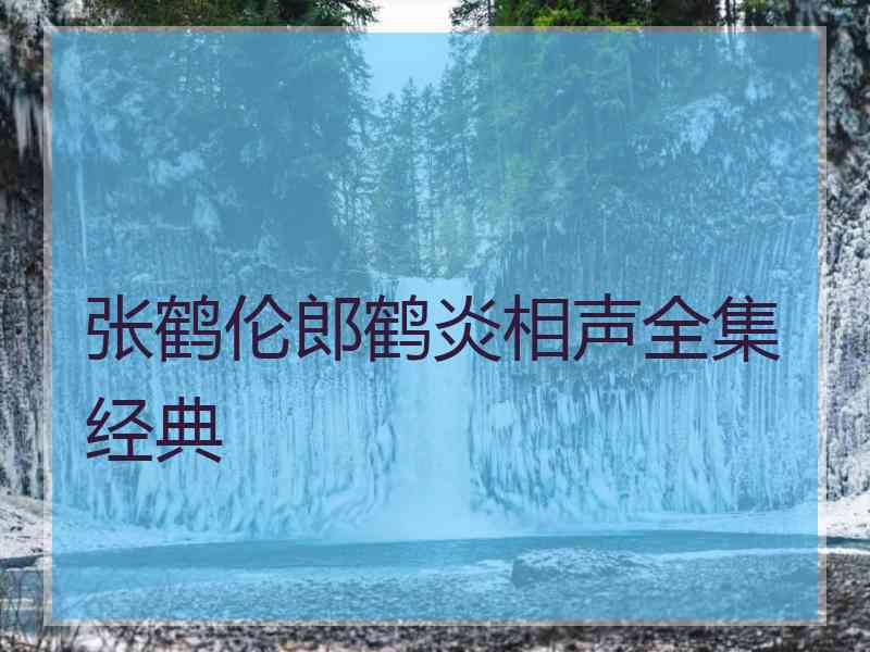 张鹤伦郎鹤炎相声全集经典