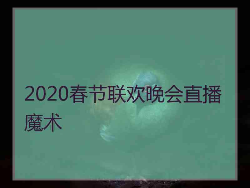 2020春节联欢晚会直播魔术