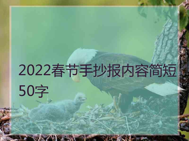 2022春节手抄报内容简短50字